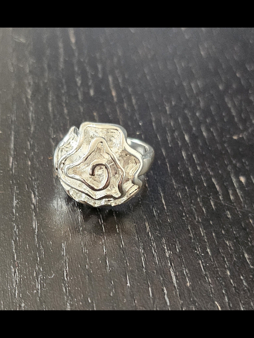 Sterling Silver Floral Cluster Ring - Silver - Picture 2 of 3